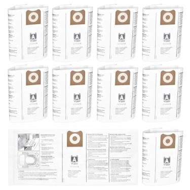Imagem de HIFROM Pacote com 10 sacos de vácuo VF3502 compatíveis com aspirador de pó Ridgid Shop Vac 12-16 galões, sacos de filtro de poeira para WD1270 WD1450 WD1680 WD1950 WD1956 WD1850 WD1851, número de peça