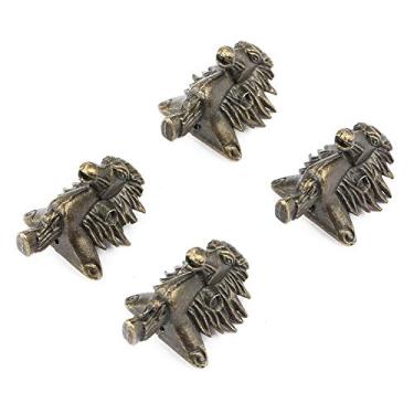 Imagem de Fafeicy Protetor de Canto de Móveis de Perna de Pés de Caixa Em Formato de Cavalo Antigo, Design Exterior Exclusivo, Adequado para Caixas de Vinho Tinto, de Joias Com Método de Armazenamento,