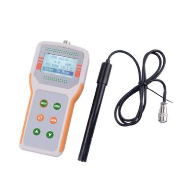 Imagem de HGTRH Testador de oxigênio dissolvido, medidor de OD portátil com visor LCD retroiluminado, bomba de oxigênio de alta precisão para águas residuais de lagos de peixes de aquicultura