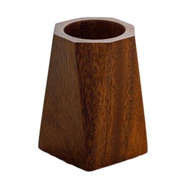 Imagem de KiBcsLic Porta-canetas de mesa, suporte para lápis, organizador decorativo de artigos de papelaria para casa, escritório e local de trabalho, em madeira maciça