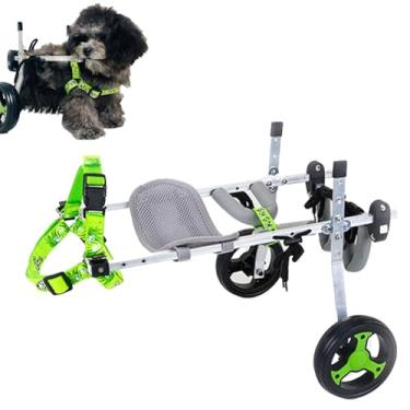 Imagem de HGTRH Cadeira de rodas para cães grandes, carrinho de mobilidade ajustável para animais de estimação com pneus de PVC e estrutura de alumínio leve suporte de perna traseira para reabilitação de cães