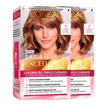 Imagem de L'Oréal Paris Coloração Imédia Excellence Kit - 7 Louro Natural Kit-Unissex