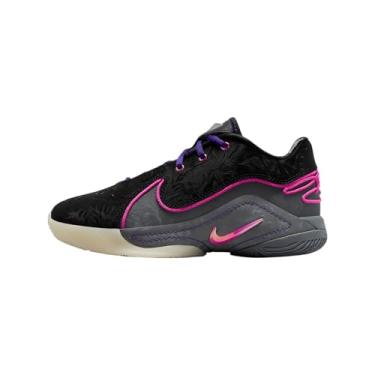 Imagem de Tênis de basquete infantil Lebron XXII (FV5636-001, preto/cinza escuro/roxo campo/fúcsia laser), Preto/cinza escuro/roxo campo/fúcsia a laser, 18