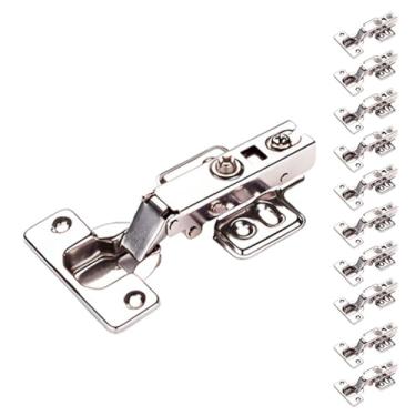 Imagem de Kit 10 Dobradiças Reta 35mm Amortecedor Porta Armário Calço Fixo ? Openfield