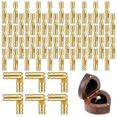 Imagem de LIQWEI 50 peças de dobradiça de barril, dobradiças de barril para caixas de madeira, dobradiças cilíndricas ocultas de latão dobradiça invisível para caixa de joias porta de armário pequenos projetos