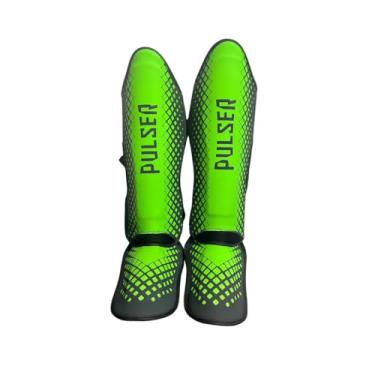 Imagem de Caneleira Protetor para Muay Thai Pulser/Thunder, PU Alta Resistência, 30mm (Verde, G)