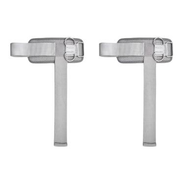 Imagem de predolo Conjunto de 2 faixas de pulso para levantamento de peso, suportes de pulso antiderrapantes para supino, levantamento terra, musculação e exercícios de, Cinza 31.5x17cm