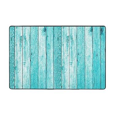 Imagem de ZERAOKE Tapetes de área de tábuas de madeira para sala de estar de 1,2 x 1,8 m, tapete macio e moderno, tapetes felpudos antiderrapantes para decoração de casa, tapete lavável para quarto, jantar,