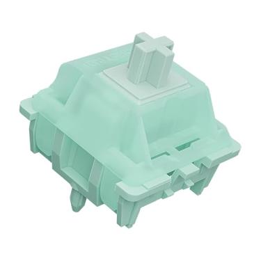 Imagem de Interruptores de teclado lineares Gateron verde menta, pré-lubrificados de 5 pinos, 22 mm, mola dupla RGB SMD 55gf para teclado mecânico MX (36 peças)