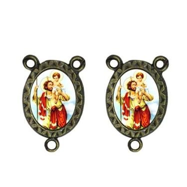 Imagem de Entremeio São Cristóvão Dupla Face (kit com 50) - SJO Artigos Religios