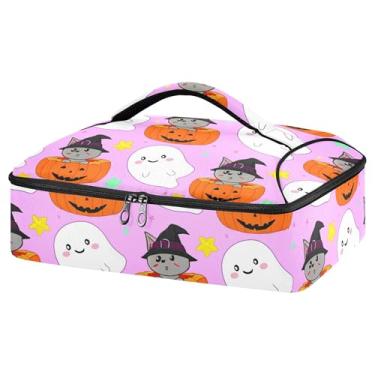 Imagem de Burbuja Boo Animal em Caçarola de Abóbora para Alimentos Quente ou Frio, Bolsa de Caçarola Isolada com Armazenamento de Louça, Sacola Térmica Portátil para Festas Potluck Piquenique Camping