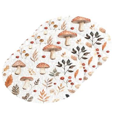 Imagem de CEBUGI Esponjas de limpeza que não arranham, pacote com 3 esponjas de cozinha para lavar pratos, materiais de limpeza para cozinha, banheiro, casa de banho (cogumelos em aquarela)