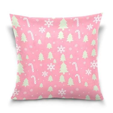 Imagem de Burbuja Capas de almofada 45,7 x 45,72 cm, árvore de Natal de veludo macio decorativa para sofá, sofá, sala de estar, quarto