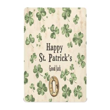 Imagem de STAYTOP Lençol de berço de trevo da sorte do Dia de São Patrício, para meninos e meninas, lençol com elástico para berço padrão e colchão infantil, de microfibra supermacia, 132 × 71 x 22 cm