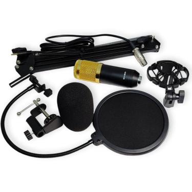 Imagem de Microfone Condensador Profissional Podcast Gravação metal