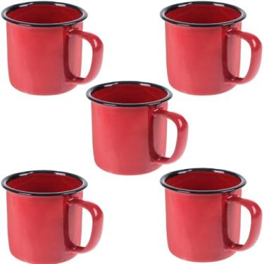 Imagem de Caneca Esmaltada 150ml 6cm Vermelha | 05 Un