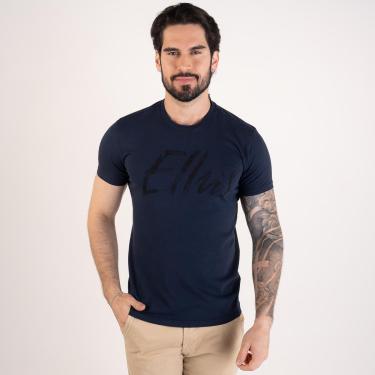 Imagem de Camiseta Ellus Cotton Maxi Azul Marinho-Masculino