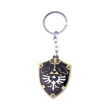 Imagem de Chaveiro Hylian Shield Breath of the Wild Majora's Mask Triforce Para 