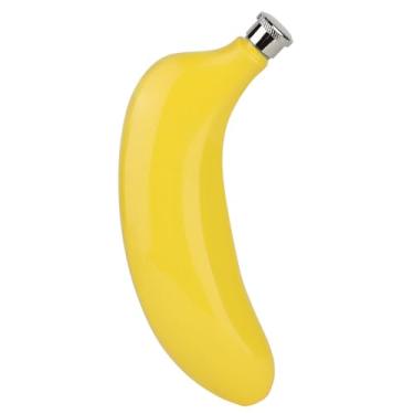 Imagem de GLOGLOW Acessórios para Bar Garrafa de Uísque, 5 Onças, Em Formato de Fruta, Portátil, Com Funil, para Camping e Piquenique, Bolso de Aço Inoxidável Nan