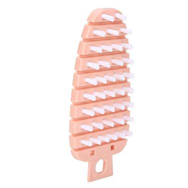 Imagem de GLOGLOW Escova de Materiais de Limpeza, Material PP PE, Design Flexível para Frutas e Vegetais, 5,5 X 2,4 pol., Purificador de Cozinha Multifuncional Em Formato de Cenoura Nan Vegetal (Róseo)