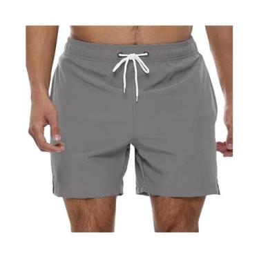 Imagem de Shorts De Surf E Natação Masculinos De Secagem Rápida Com Cintura Elás