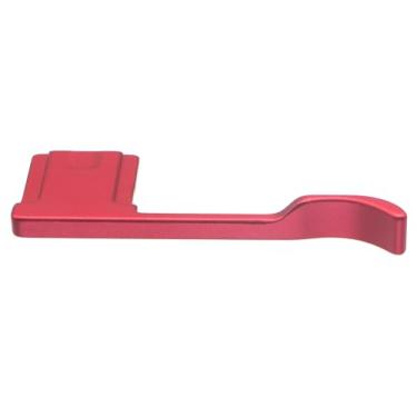 Imagem de HITHUT Punho de polegar de metal Hot Shoe para acessórios de câmera Fujifilm X-M5 vermelho