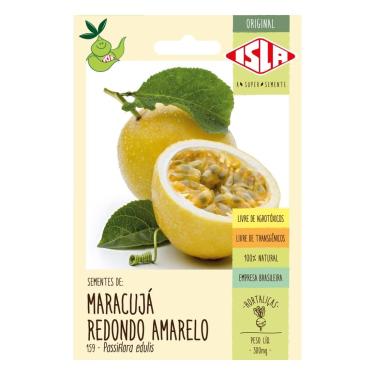Imagem de Kit Semente de Maracujá Redondo Amarelo Isla 0,30g + Semente de Tomate Cereja 0,15g