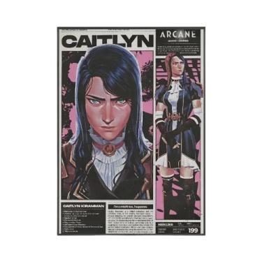 Imagem de Pôster Minimalista De Graffiti Jinx Arcane Temporada 2 Em Tela Para Sa