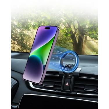 Imagem de PZK Suporte de telefone de carro para Honda CRV CR-V 2017 2018 2019-2020 2021 2022 Acessórios 5ª geração CRV Custom Air Vent Car Phone Mount Compatível com Magsafe Hands Free Rotação de 360°