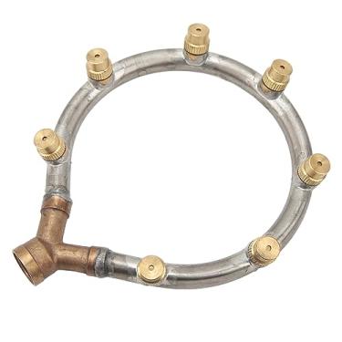 Imagem de GLOGLOW Bico Anular Multifuncional, Cobre e Aço Inoxidável, Bico Atomizador de 20 Cabeças para Irrigação de Jardins, Lavagem de Carros e Uso Agrícola (7 cabeça)