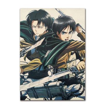 Imagem de Pôster de arte anime Attacks On Titans 51,5x36cm sem moldura