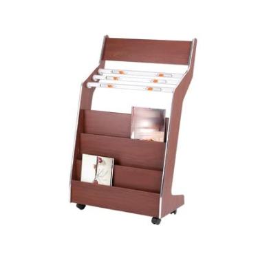 Imagem de EVSER Suporte de revistas de chão Rack de jornais de chão Rack de informações de planta de chão Rack de armazenamento de revistas Rack de jornal Rack de exibição de publicidade Rack de exibição de