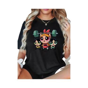 Imagem de Blusa Casual De Manga Curta Super Poderosa Para Meninas Estilo Harajuk