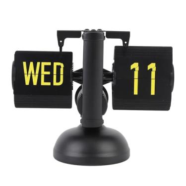 Imagem de Jiawu Moda Auto Flip Retro Grande Número Relógio de Mesa Digital Elegante para Estudo Em Casa Espaço Escritório Aço Inoxidável/pvc (Fosco)