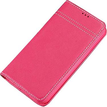 Imagem de KKFAUS Capa para iPhone 13/13 Mini/13 Pro/13 Pro Max, Carteira de Couro PU Premium Magnética Folio Flip Case com Slots de Cartão Suporte (Cor: Vermelho, Tamanho: 13 6,1 polegadas)