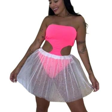 Imagem de Kit 2 Body Maiô Suplex sem alça Decotado Verão Blogueira - Mi Amore