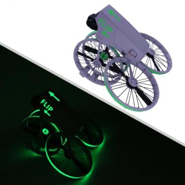 Imagem de Conjunto de adesivos para drone decalques para DJI Flip, adesivos luminosos, acessórios de voo noturno para drone (verde grama verde)