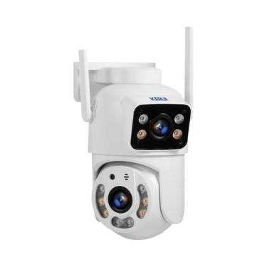 Imagem de Câmera IP PTZ Wifi De 10MP 5K Com Dupla Lente E Dupla Tela, Câmera De 