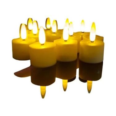 Imagem de Velas LED Recarregáveis Tipo Chá 6/12/18/24pcs Sem Chama Com Efeito De