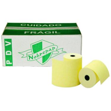 Imagem de 50 Rolos Bobina Térmica 57Mmx16M Relógio De Ponto  1Cx 