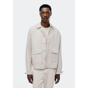 Imagem de Jaqueta Hering Overshirt Com Linho Masculina-Masculino