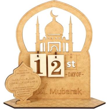 Imagem de Calendário de madeira do Ramadã, calendário do advento do Ramadã, calendário Eid Mubarak, calendário do Ramadã, calendário do advento do Ramadã, calendário do advento Ramdan 2025, faça você mesmo para