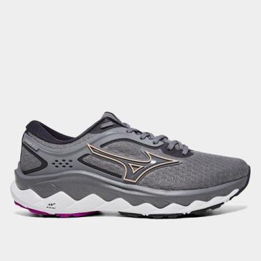 Imagem de Tênis Mizuno Wave Titan 3 Feminino, Cinza, 36