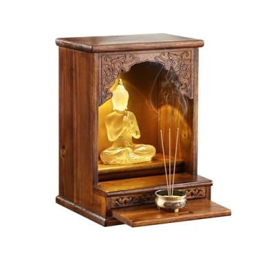 Imagem de KEG801302 Suporte de Santuário para Casa Estilo Chinês Zen Riqueza Oferecendo Pedestal, Mesa de Mesa de Madeira Buda Santuário Mesa de Altar
