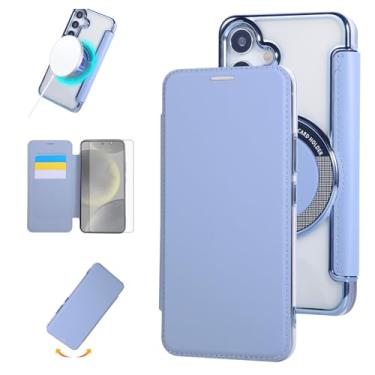 Imagem de Asuwish Capa de celular para Samsung Galaxy S24 Plus/S25 Plus S24+ S25+ 5G Capa carteira celular com protetor de tela magnético MagSafe RFID Flip Card Holder S24Plus 24S + S 24 24+ S25Plus 25S 25+