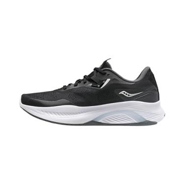 Imagem de Saucony Feminino Guide 15 Tênis de Corrida, Preto/branco, 12 Wide