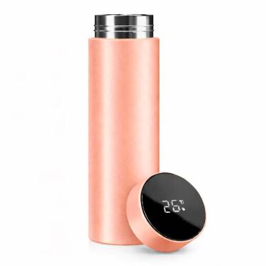 Imagem de Garrafa Térmica Inteligente De Inox 500ml Tampa com Sensor De Temperatura-Unissex