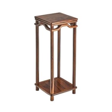 Imagem de Base de vaso interior sala de estar Zen Bonsai Rack, estilo chinês nogueira piso flores prateleiras de mesa exibição (grande)