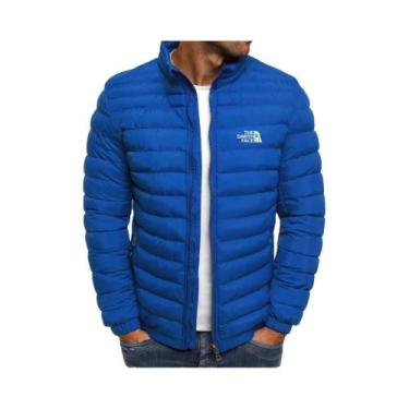 Imagem de Jaqueta Masculina Slim Fit Com Gola Alta E Zíper, Moda Outono Inverno,
