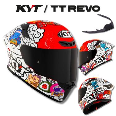 Imagem de Capacete KYT TT Revo Sushi Time Branco e Vermelho